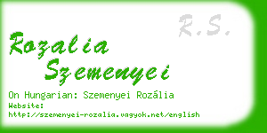 rozalia szemenyei business card